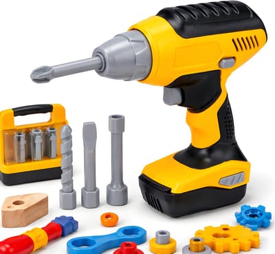 Lomera Speelgoed Schroefmachine - Speelgoed Boormachine - Kinder Boormachine - Kinder Schroefmachine - Kindergereedschap - Speelgoed Gereedschap - Speelgoed Boor - Elektrische Speelgoed Boor - Speelgoed Schroevendraaier