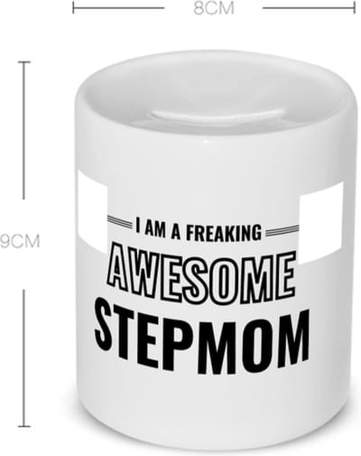 Akyol - i am a freaking awesome stepmom Spaarpot - Mama - de meest geweldigste stiefmoeder - moeder cadeautjes - moederdag - verjaardagscadeau - verjaardag - cadeau - geschenk - kado - gift - moeder artikelen - 350 ML inhoud