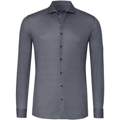 Desoto Luxury Overhemd Luxury Fine Herringbone Donker Grijs / male