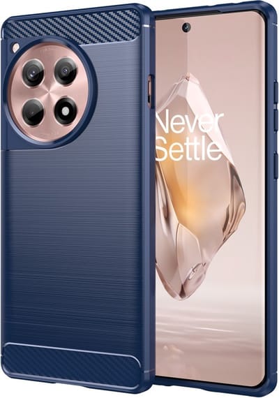 Coverup Hoesje - Geschikt voor OnePlus 12R Hoesje - Coverup Armor Brushed TPU Back Cover - Blauw