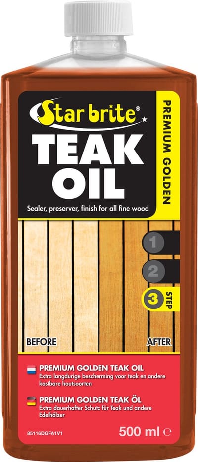 STAR BRITE Premium Golden Teak Olie - Verzegelaar/Beschermer/Finish - 500 ml