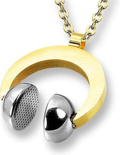 Amanto Ketting Emlyn G - 316L Staal - Koptelefoon - 26x31mm - 60cm