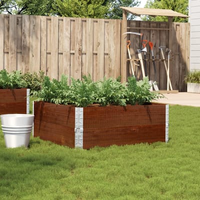 vidaXL - Plantenbak - 100x100 - cm - massief - grenenhout - bruin