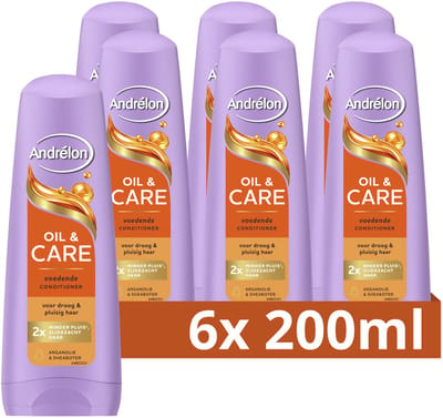 Andrelon Conditioner - Oil & Care - verrijkt met arganolie en sheaboter - 6 x 200 ml