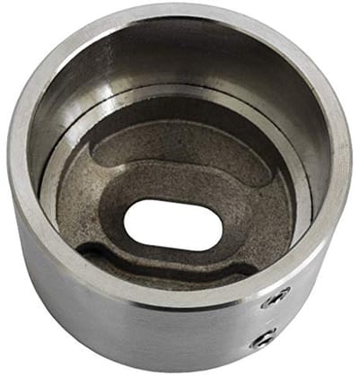 Wandaansluiting voor ronde buis 42,4 mm - Wandbevestiging roestvrij staal