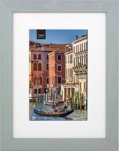 HAES DECO - Houten Fotolijst met Passe-partout Venezia grijs voor 1 foto formaat 15x20 of 20x30 -SP13130