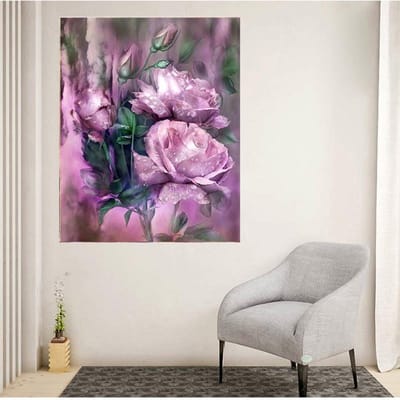 Diamant schilderij bloem foto's van strass diamant mozaïek woondecoratie diamant borduurwerk 20X30CM pink