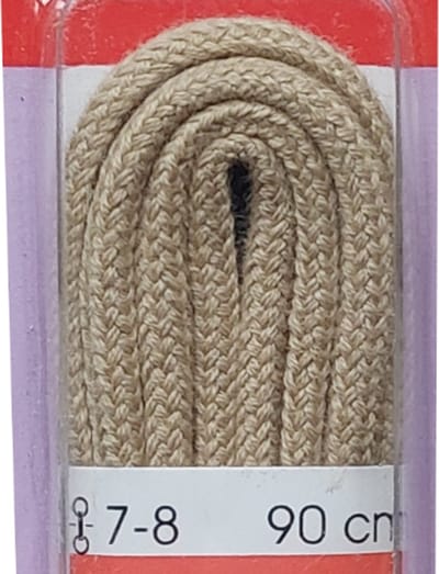 Ronilux Veter - Beige - Rond - Koord Veters - Lengte 90 cm - Dikte 3,5 mm - Schoenveter