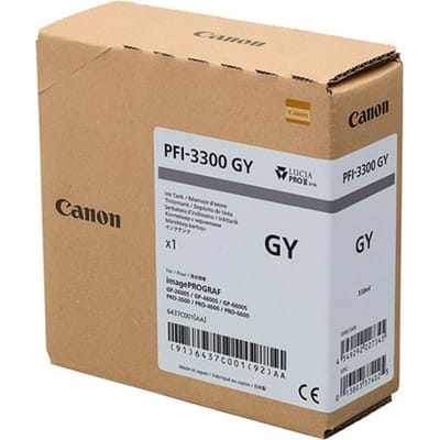 Canon PFI-3300GY inktcartridge hoge capaciteit grijs (origineel)