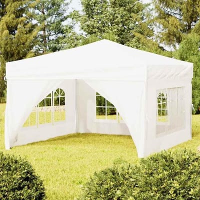 Opvouwbare Partytent - Feesttent Paviljoen - Outdoor Evenementen - Met Zijwanden en Ramen - 3 x 3 m - Wit