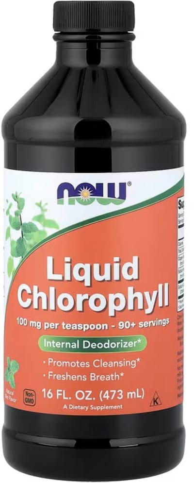 NOW Foods Vloeibare Chlorofyl Munt 473 ml – Liquid Chlorophyll 100 mg | Kruiden Supplement / Dietary Supplement