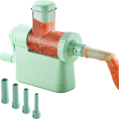Worst Vulmachine - Vleesmolen Accessoire - Zelf Worsten Maken - Vergrote Vulling Opening - 1 Nm - Groen