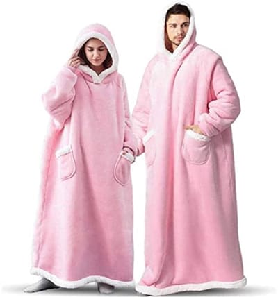 Oversized Hoodiedeken voor Volwassenen - Extra Lange Draagbare Fleece Sweatshirt