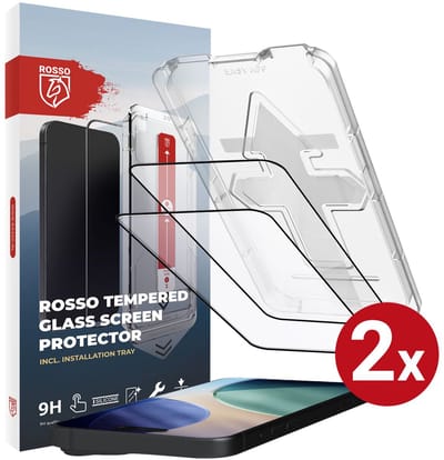 Rosso Screenprotector Geschikt voor iPhone Air | 9H Tempered Glass | Beschermglas | Glasplaatje | Case Friendly | Installatietray | Geen luchtbellen & stof | Eenvoudige montage | 2-Pack