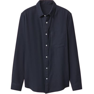 ESMARA MEN Flanellen heren overhemd (Marineblauw, M)