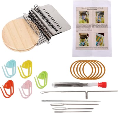 Mini Stopweefgetouw - Breien 11 naalden - Knit Patch Kit - naaigereedschap - Weefgereedschap - doe-het-zelf weven - Patchwork, Stoppen, Snelle Reparaties, Knutselprojecten, Naaibenodigdheden, Reparatiematerialen