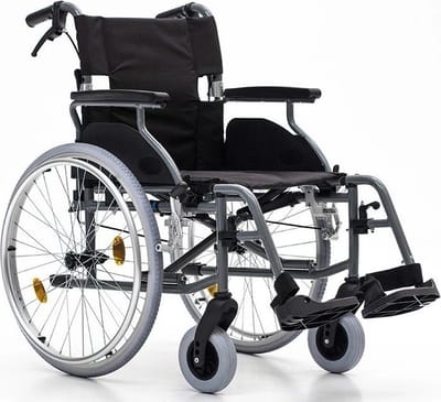 Lichtgewicht rolstoel Plaza PL5 - Zitbreedte 50 cm - Inclusief zitkussen - Lekvrije PU Banden - Compact Opvouwbaar - Inklapbaar