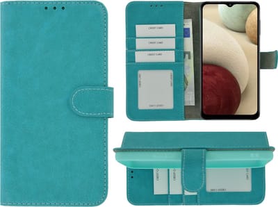 MoDo hoesje Geschikt voor Samsung Galaxy A14 5G - Kunstleer Book Case - Turquoise