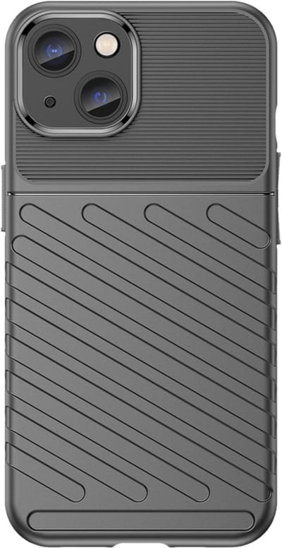 Just in Case hoesje geschikt voor iPhone 14 - Siliconen Hoesje met Grip - Zwart