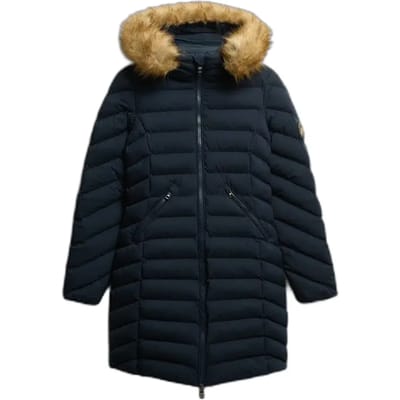 Superdry - Fuji Jas Met Capuchon En Imitatiebont - Dames - Gewatteerde jassen
