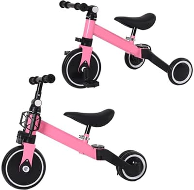 3-in-1 Driewieler en Loopfiets voor Baby's en Kinderen - Uitbreidbare Mini-Fiets voor Jongens en Meisjes