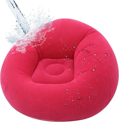 Opblaasbare Bank - Luchtmatras Lounge - Buiten Ontspannen - Snel Opblaasbaar - 101 cm - Rood