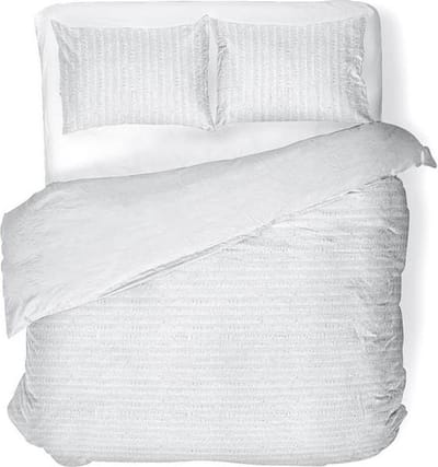 Yellow Cecilia - Dekbedovertrek - Eenpersoons - 140x200/220 cm + 1 kussensloop 60x70 cm - White