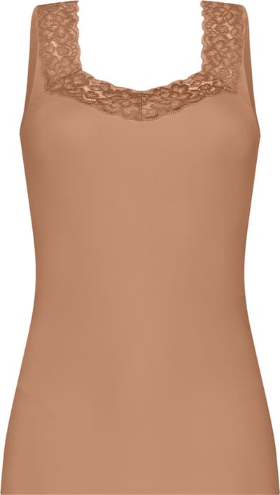 Ten Cate Secrets singlet met kant hazelnut voor Dames | Maat S