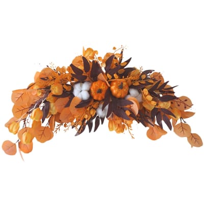 Nep Spiegel Voorzijde Bloem Herfst Halloween Thanksgiving Deurdecoratie Huisdecoratie brown