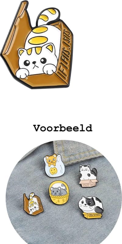 Akyol - Fat cat Broche - Broche - cat - poes - fan club - Cadeau - enamel broche - broche pins - kledingspeld -halloween speld -halloween broche - pin-Bedankje – leuke broche -verjaardag cadeau - cadeau - broche voor kattenliefhebber –cat fan clu