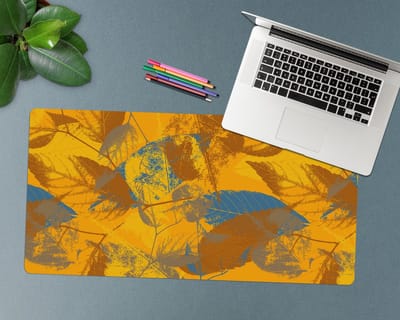 Coloray Bureau Onderlegger - Herfstbladeren Bureaumat - 90 cm x 45 cm - Veelkleurig Bureau Onderlegger - Onderlegger Bureau - Bureau Onderlegger Groot - Bureau Onderlegger XXL - Computer Mat