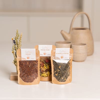 Lottea Giftset Theeproeverij 'Supermam' - thee proeverij pakket, thee cadeau, thee pakket, thee cadeaupakket, thee geschenkset, cadeau vriendschap, cadeau mama, bedankt cadeautje, moederdag cadeau, moederdag geschenkset, verse thee, losse thee
