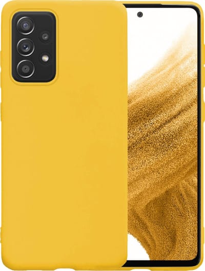 Hoesje - Geschikt voor Samsung Galaxy A53 - Sterk & Shockproof - Hoes Cover - Siliconen Case - Telefoonhoesjes - Geel