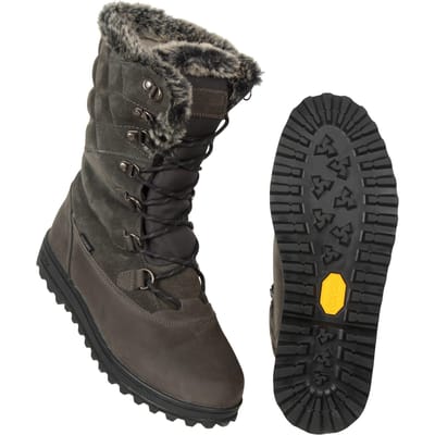 Mountain Warehouse Dames/Dames Vostok Leren Sneeuwlaarzen (Grijs)