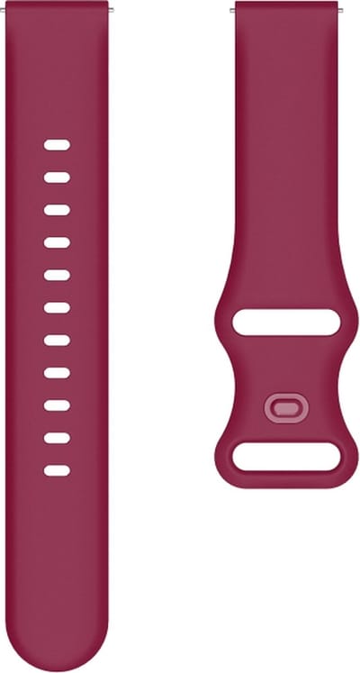 Siliconen bandje - geschikt voor Amazfit GTS / GTS 2(E) / GTS 2 Mini / GTS 3 / 4 (Mini) / Bip (S) / Bip U (Pro) / Bip Lite / Bip 3 (Pro) / GTR 42 mm / Pop (Pro) / Active (2) - bordeauxrood