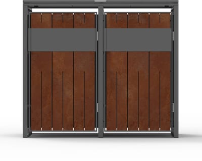 TuinChamp Container berging roest 2 containers - Kliko ombouw
