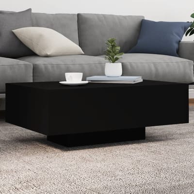vidaXL - Salontafel - met - LED-verlichting - 85x55x31 - cm - zwart