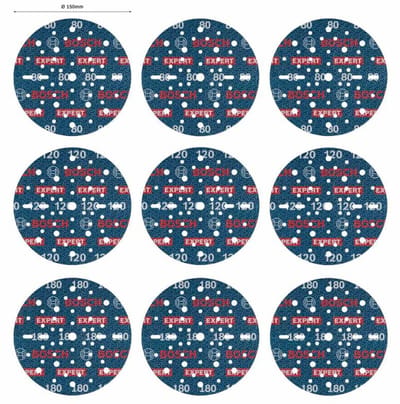 Bosch Accessories 2608902448 Schuurschijvenset Diameter 150 mm Korrelgrootte (num): 80, 120, 180 1 stuk(s)