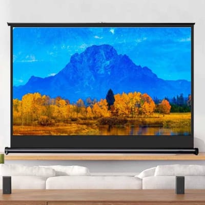 Draagbaar Projectiescherm - Mobiel Bioscoopscherm - Thuisbioscoop Ervaring - Intrekbaar Glasvezel - 50 inch 4:3 - Wit
