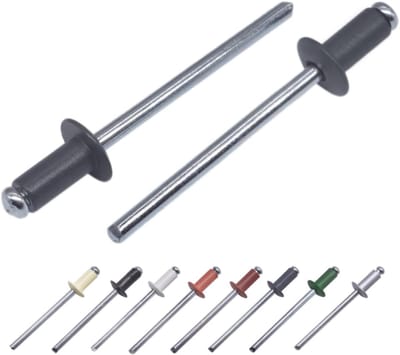 Pack van 100 Geschilderde Blinde Klinknagels 4,0 x 8 mm Koepelkop Aluminium