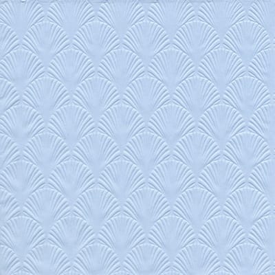 Ihr Servet Luxe - 16x - 3-laags - met schub patroon - ijs blauw - 33 x 33 cm