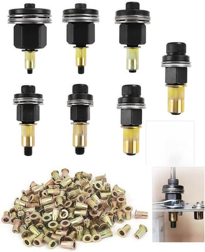 Dailygoods- Klinkmoertangset voor M3/M4/M5/M6/M8/M10 - Klinknagels - Klinkmoeren-gereedschap - Lichtgewicht - Duurzaam - Hoogwaardige materialen - Klinknageltang