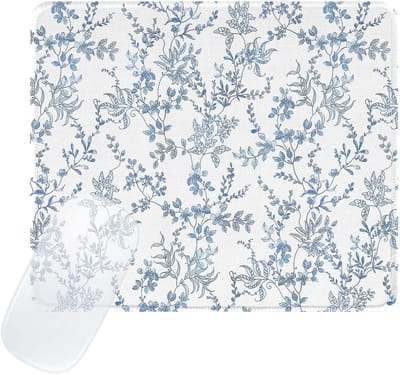 Elegante Bloem Motief Muismat voor Meisjes, Antislip Rubber, 3mm Dikte, Ideaal voor Thuis en Kantoor, Perfecte Accessoire voor Computergebruik