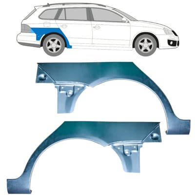 Reparatiepaneel achterspatbord voor Volkswagen Golf 5 Variant 2007-2010 / Links