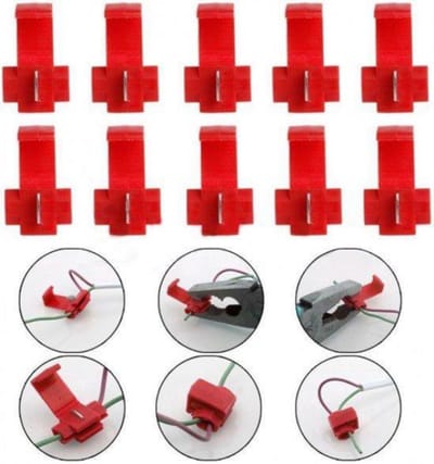 TLVX 10 stuks Draadconnectors – Geïsoleerde Kabelverbinders – Draad Aftak klem – Draden connecten – Draad Splitsen - Wire Connection – Eenvoudig kabel aftakken zonder in de draad te knippen