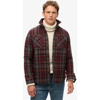 Superdry The Merchant Store - Gewatteerd Overshirt Bruin Grootte: XL