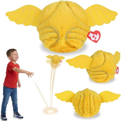 TY Harry Potter Gouden Snaai Knuffelbal, stuiterend knuffeltje, BEANIE BOUNCERS, behendigheidsspeelgoed voor kinderen 10 cm