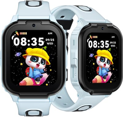 DOOGEE Anyscene S1 4G - GPS Horloge Kind - Smartwatch Kinderen - Video oproepen - Android OS - 1.83" IPS Scherm - 1GB+8GB - 800mAh - GPS/LBS/WiFi Locatie - Hartslag & Bloeddruk Monitor - IPX7 Waterdicht - Geschikt voor iPhone en Android - Lichtblauw