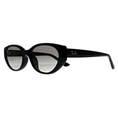 Ray-Ban RB4457D Bio Based 667711 gepolijste zwart grijs gradiënt zonnebril
