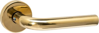 Intersteel Deurkruk Luzern met rozet massief verdekt ø53x10mm met nokken PVD messingkleur